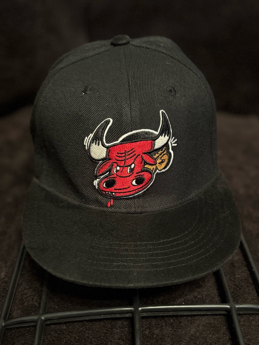Chicago Bulls x Melonwear 2019/2020 Artist series under visor black SnapBack hat